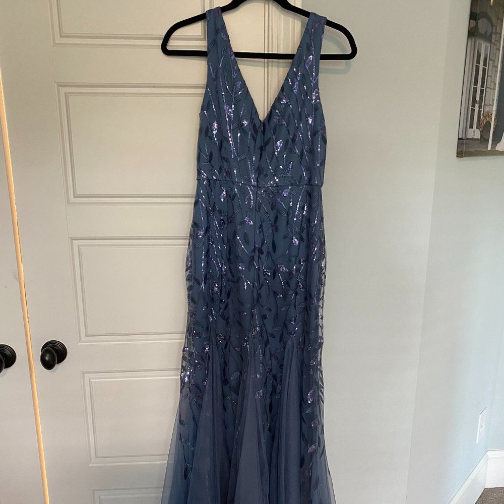 Sequin Mermaid Light Blue Formal Dress